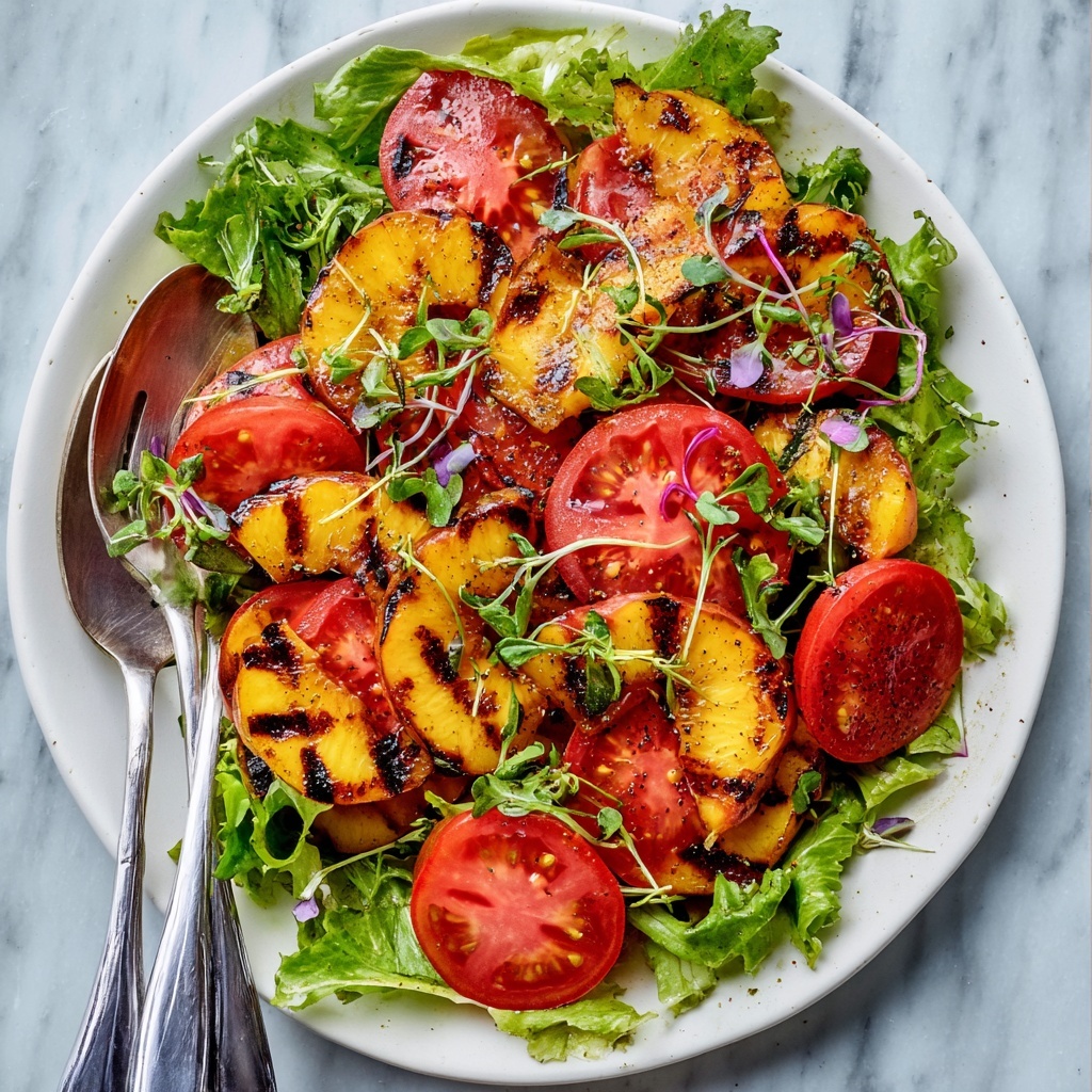 Grilled Peach Tomato Salad Recipe - Recipe Image