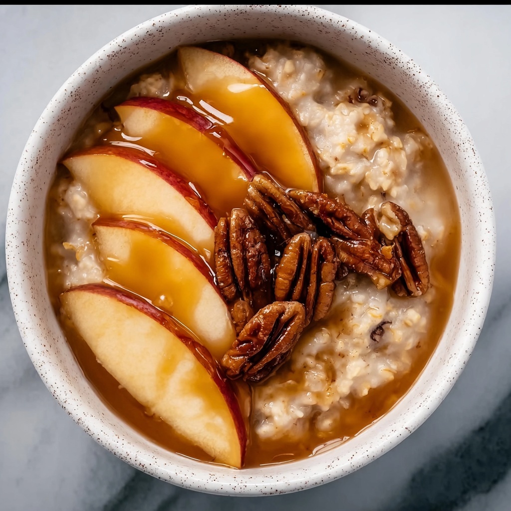 Cinnamon Apple Oatmeal with Caramelized Apples and Walnuts Recipe - Recipe Image