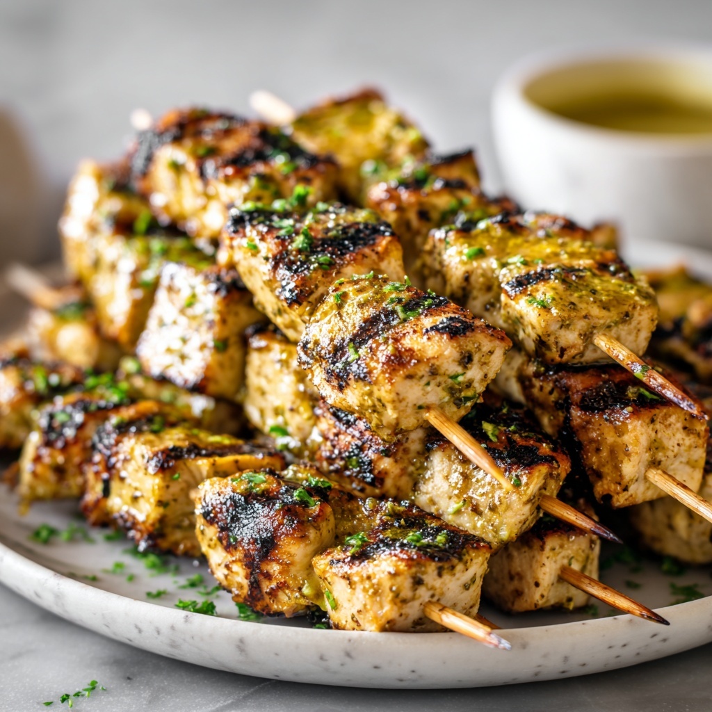 Grilled Chicken & Mustard Skewers Recipe - Recipe Image