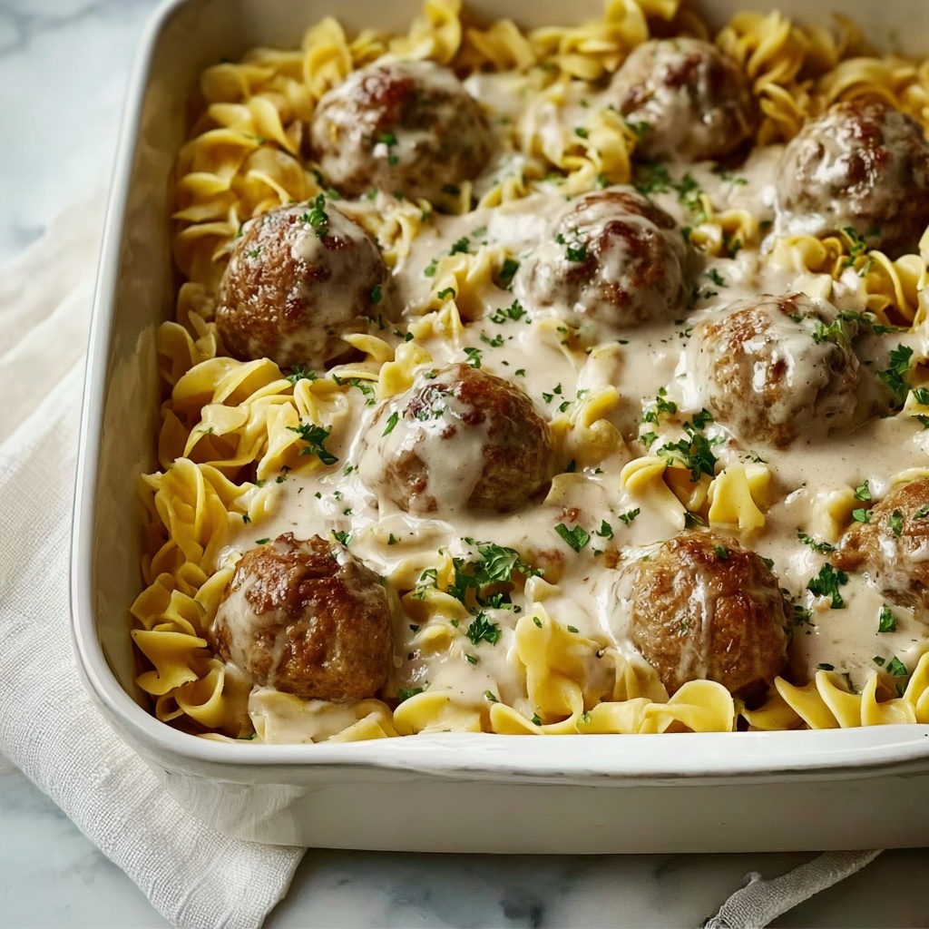 Swedish Meatball Noodle Bake Recipe - Recipe Image