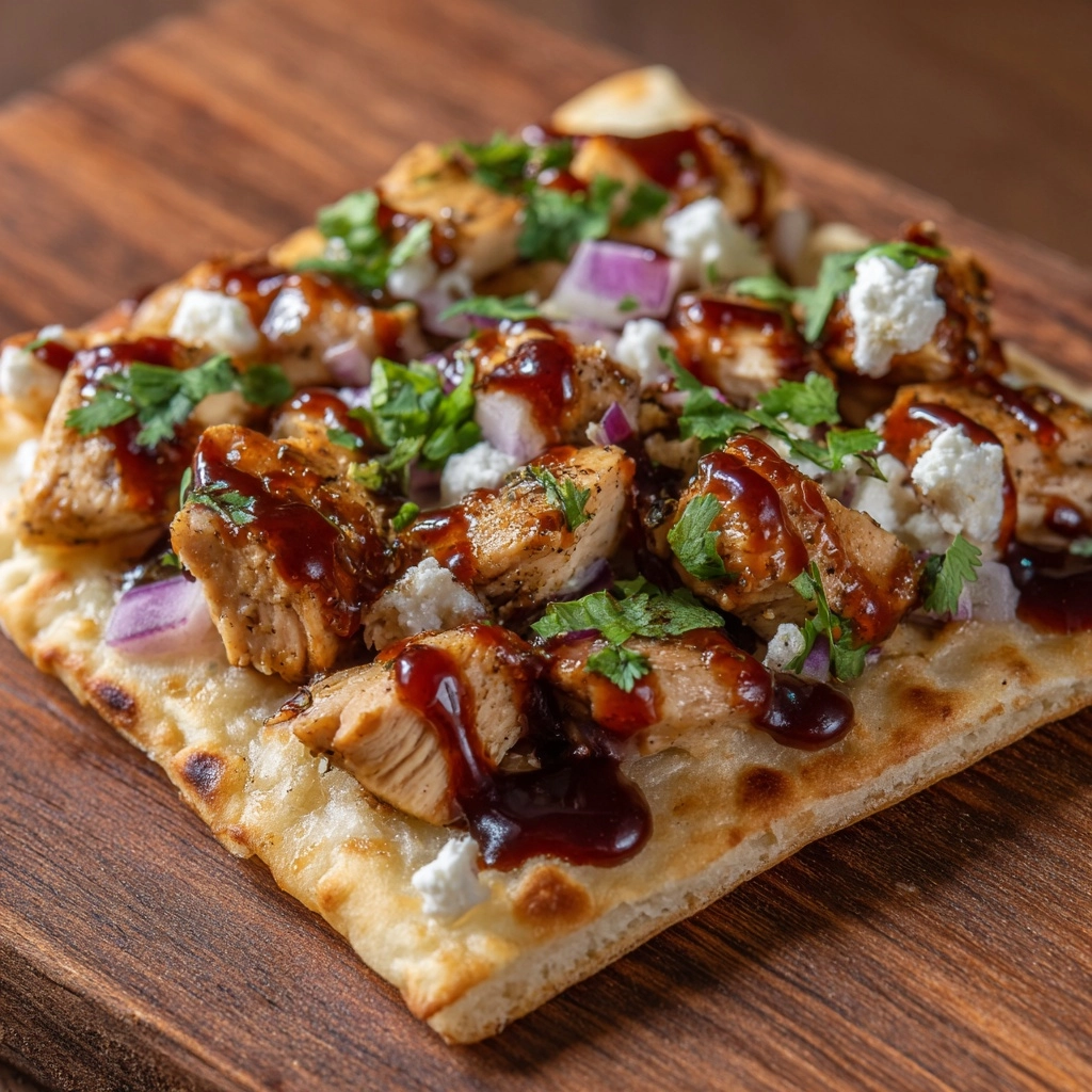 Rotisserie Chicken BBQ Flatbread Recipe - Recipe Image