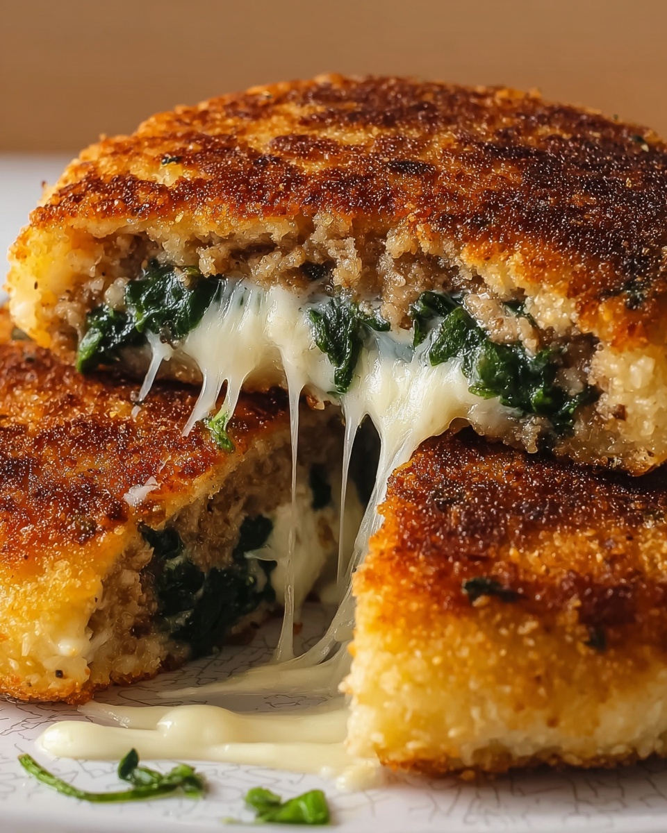 Spinach and Cheese Stuffed Cauliflower Patties Recipe - Recipe Image