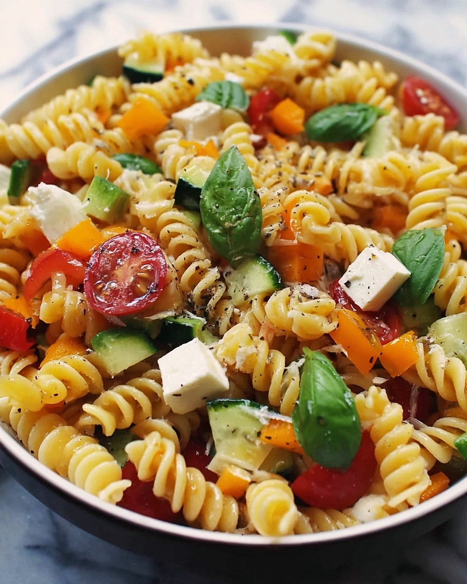 Vegetable Pasta Salad with Fresh Herbs and a Creamy Dressing Recipe - Recipe Image