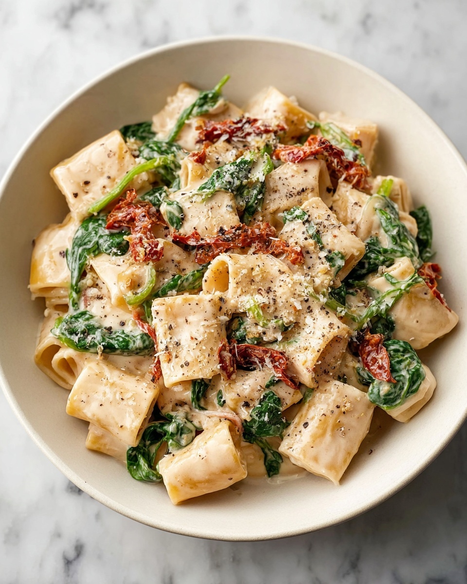 Sun-Dried Tomato Pasta with Spinach and Parmesan Recipe - Recipe Image