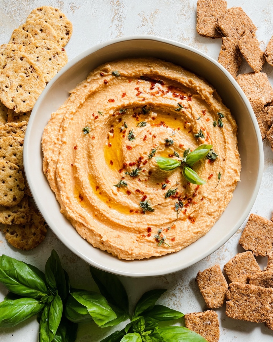 Sun-Dried Tomato and Basil White Bean Dip Recipe - Recipe Image