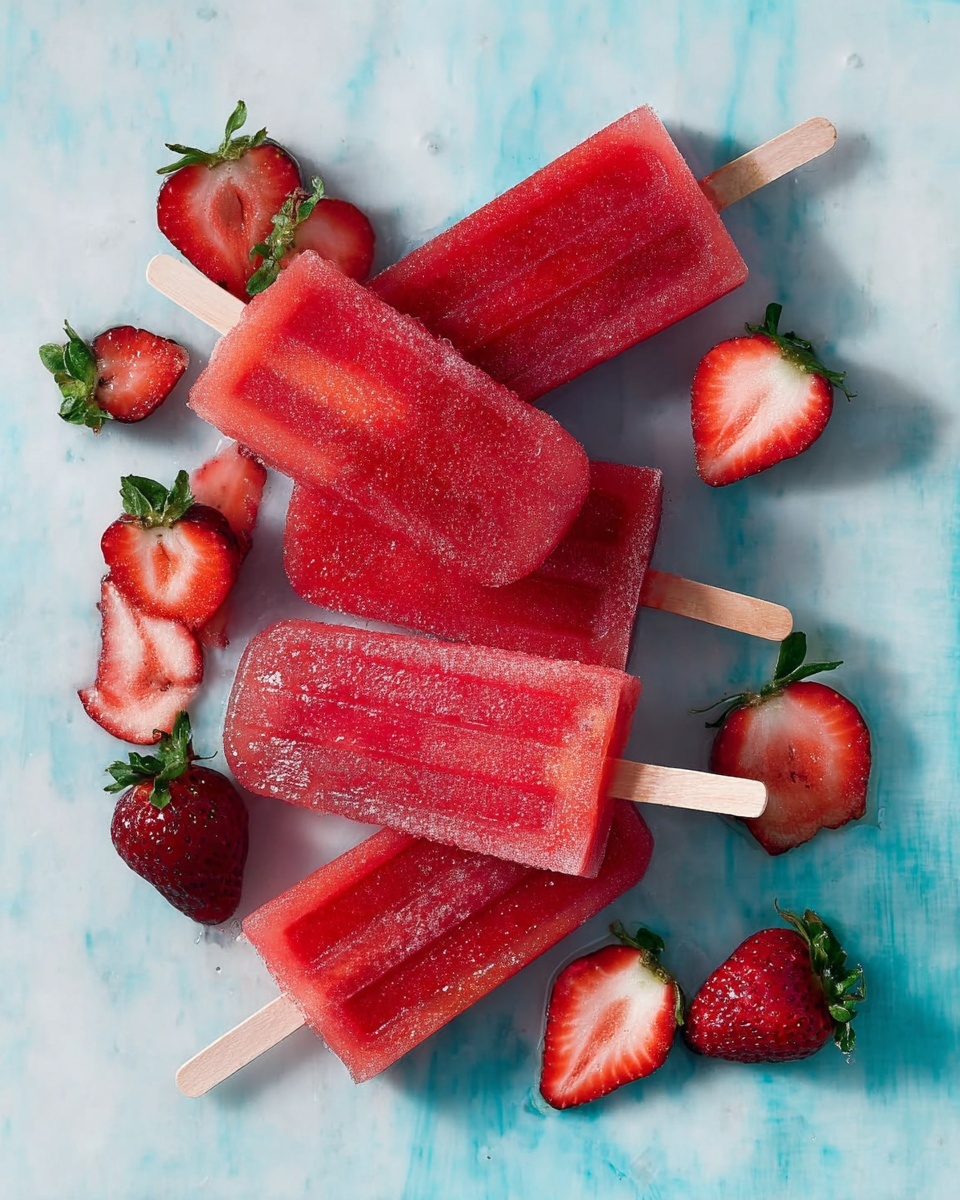 Strawberry Moscato Popsicles Recipe - Recipe Image