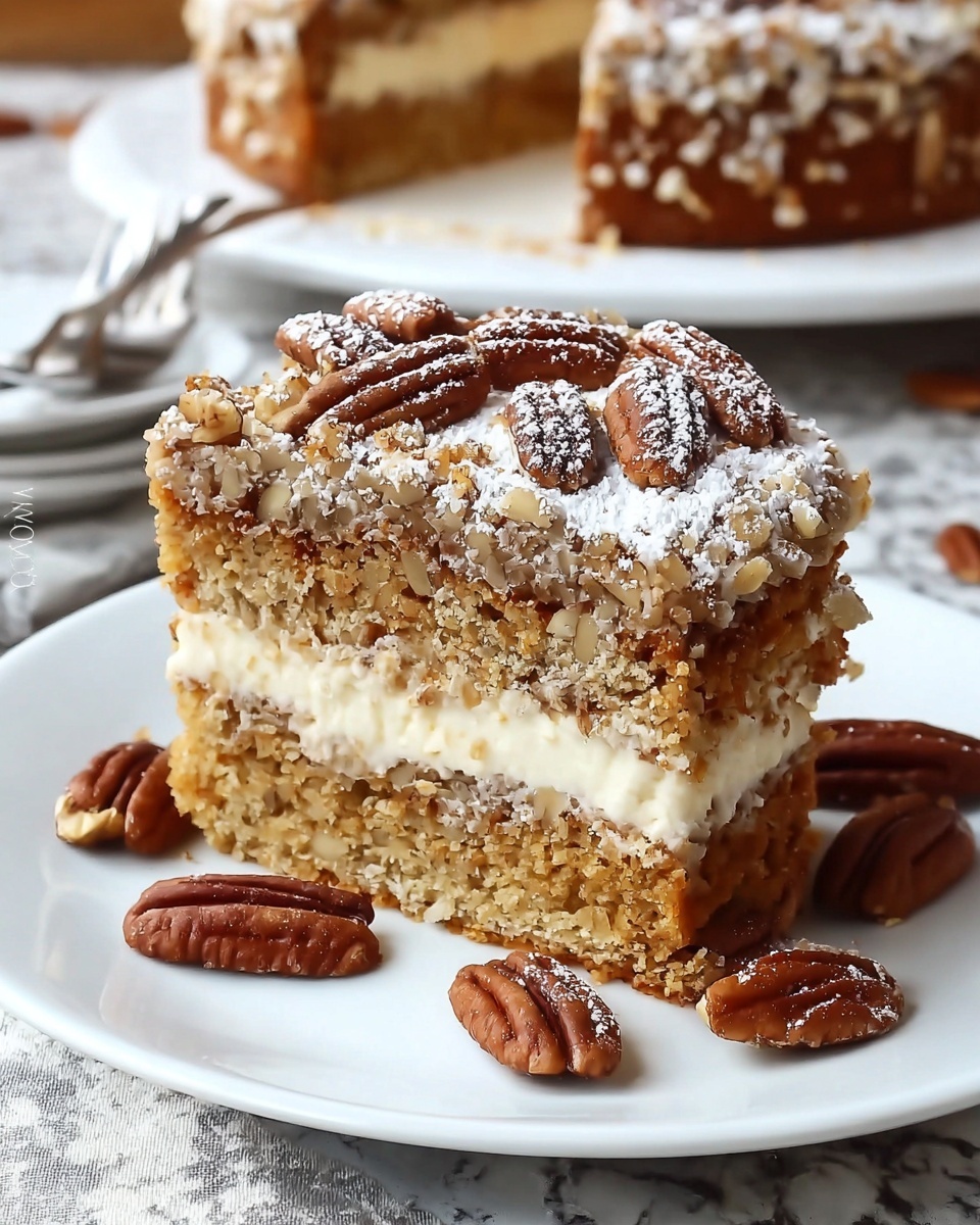 Pecan Pie Cake Recipe - Recipe Image