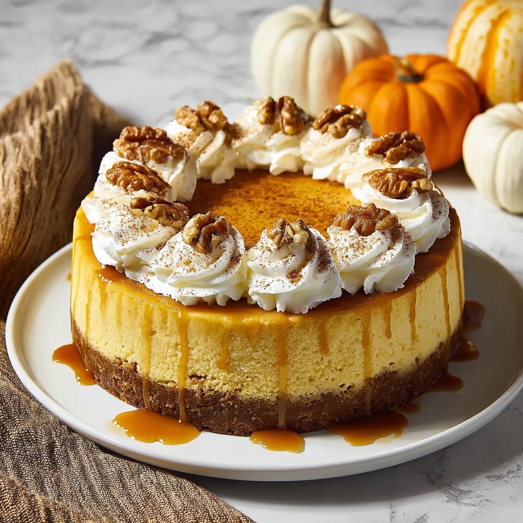 Spiced Baked Pumpkin Cheesecake Recipe - Recipe Image