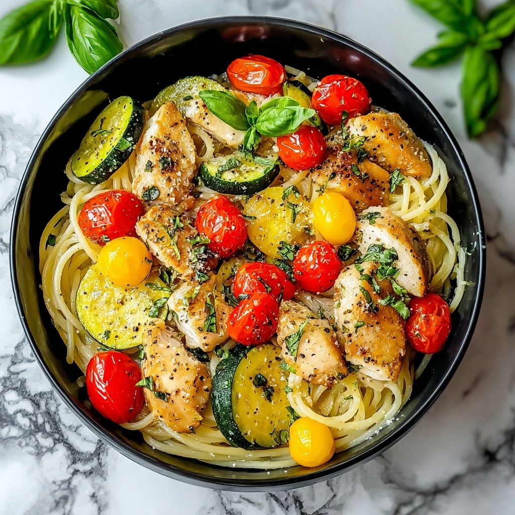 Creamy Chicken and Zucchini Pasta Recipe - Recipe Image
