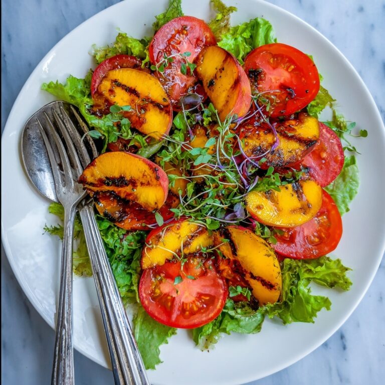 Grilled Peach Tomato Salad Recipe