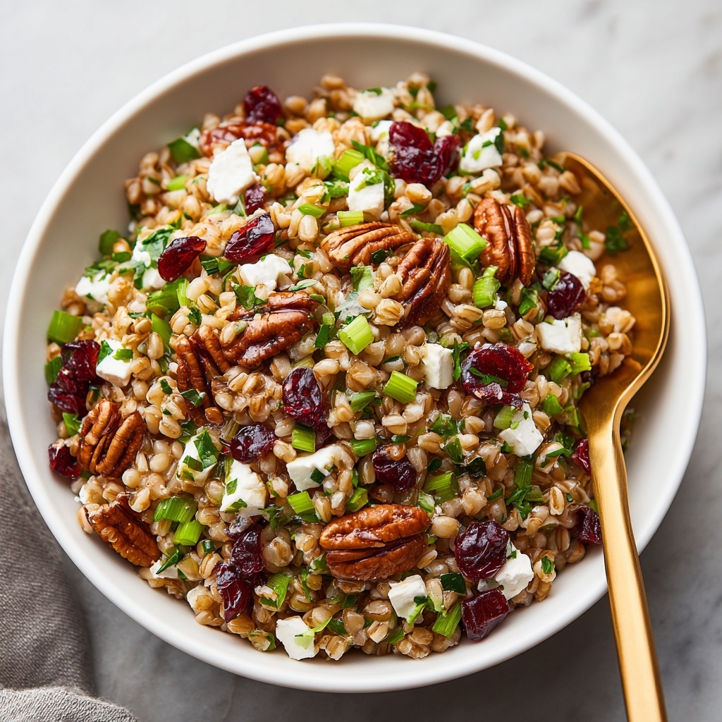 Farro Salad with Cranberries and Pecans Recipe - Recipe Image