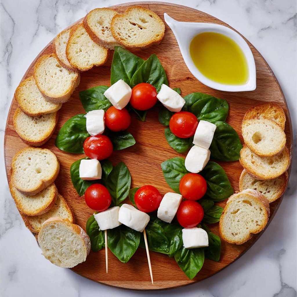 Caprese Christmas Wreath Appetizer Recipe - Recipe Image
