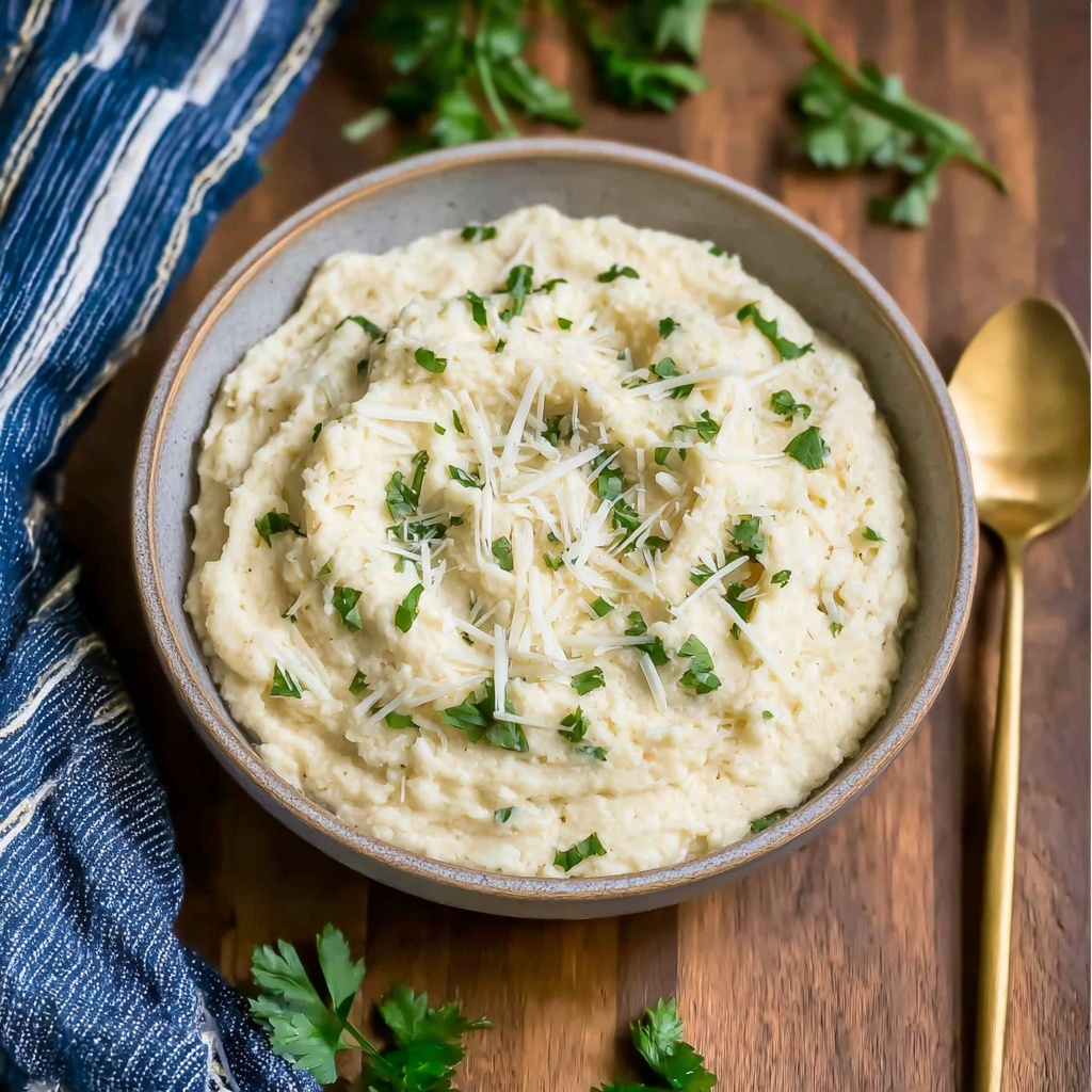 Garlic Parmesan Mashed Cauliflower Recipe - Recipe Image