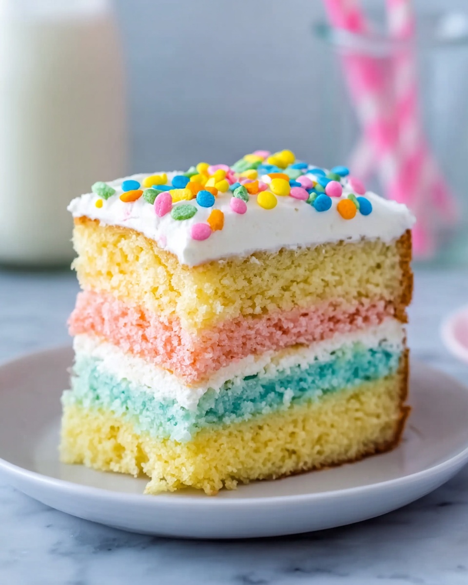 Easy Pastel Easter Cake Recipe - Recipe Image
