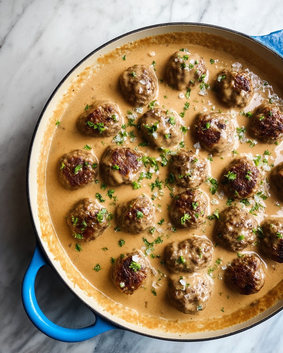 Swedish Meatballs with Creamy Gravy Recipe - Recipe Image