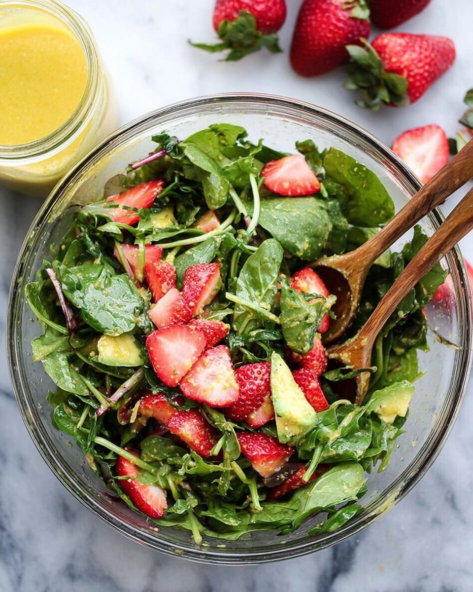Strawberry Spinach Salad with Mango Dressing Recipe - Recipe Image