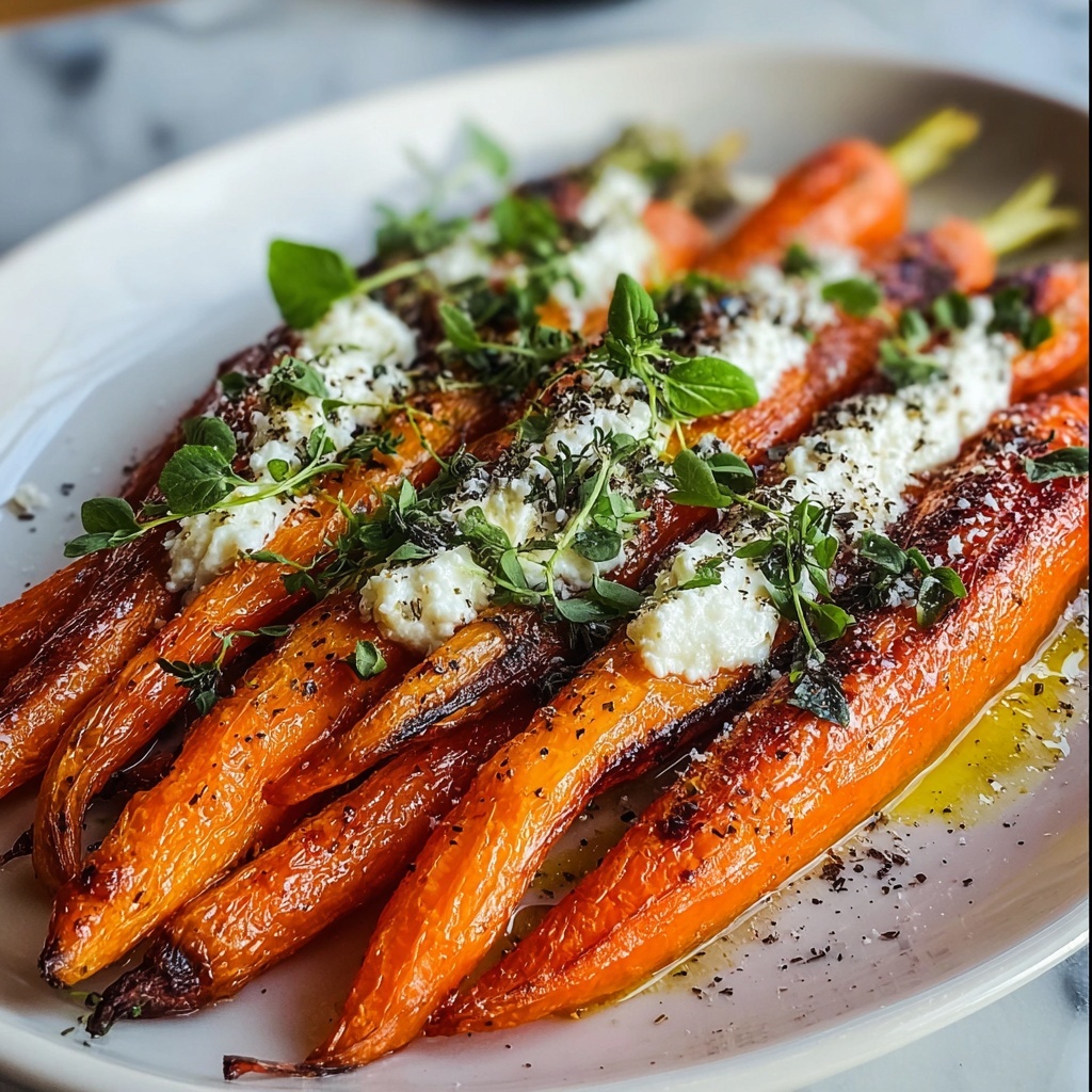 Roasted Carrots with Whipped Ricotta and Honey Drizzle Recipe - Recipe Image
