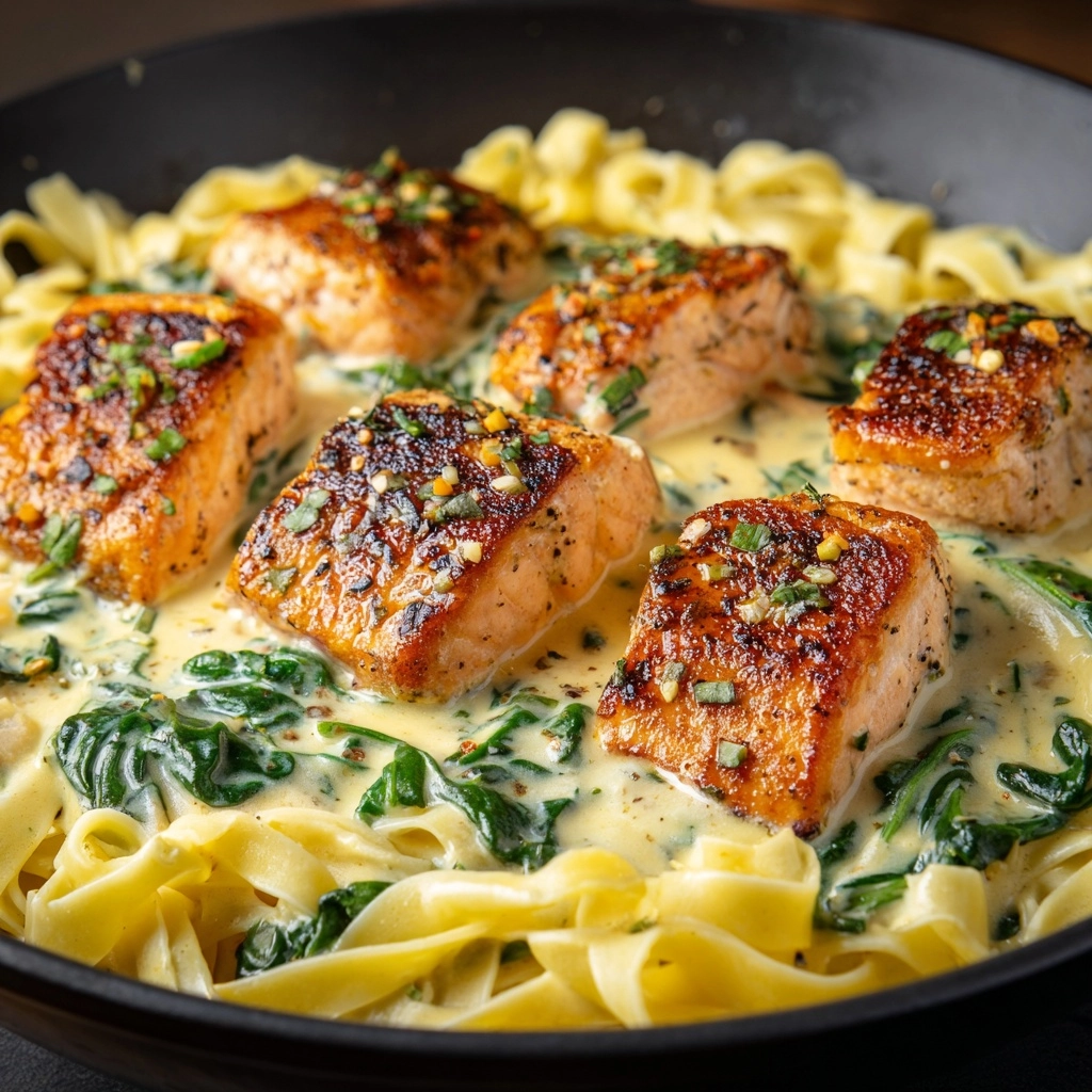 Creamy Salmon Florentine Recipe - Recipe Image