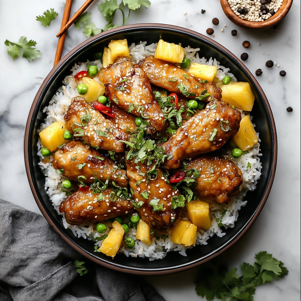 Sweet and Savory Pineapple Chicken and Rice Recipe - Recipe Image