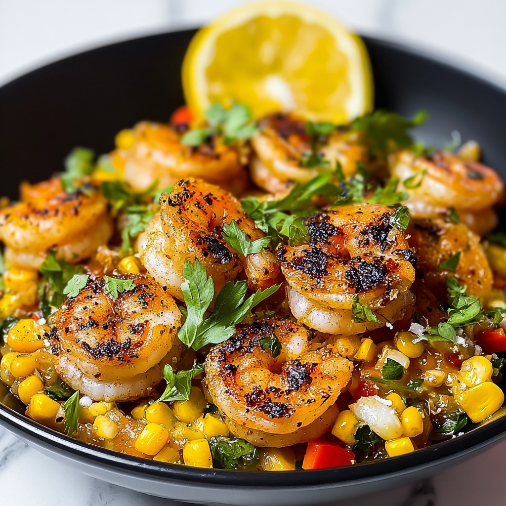 Shrimp with Mexican Street Corn Sauce Recipe - Recipe Image