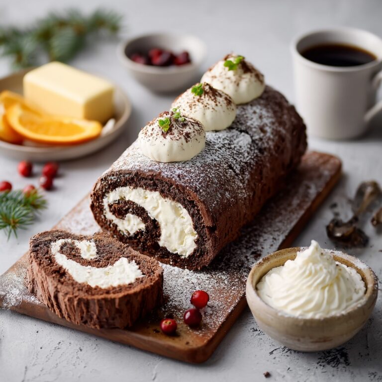 Classic Yule Log Cake (Bûche de Noël) Recipe