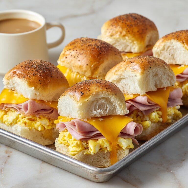 Mini Breakfast Sliders with Cheesy Savory Fillings on Sweet Hawaiian Rolls Recipe