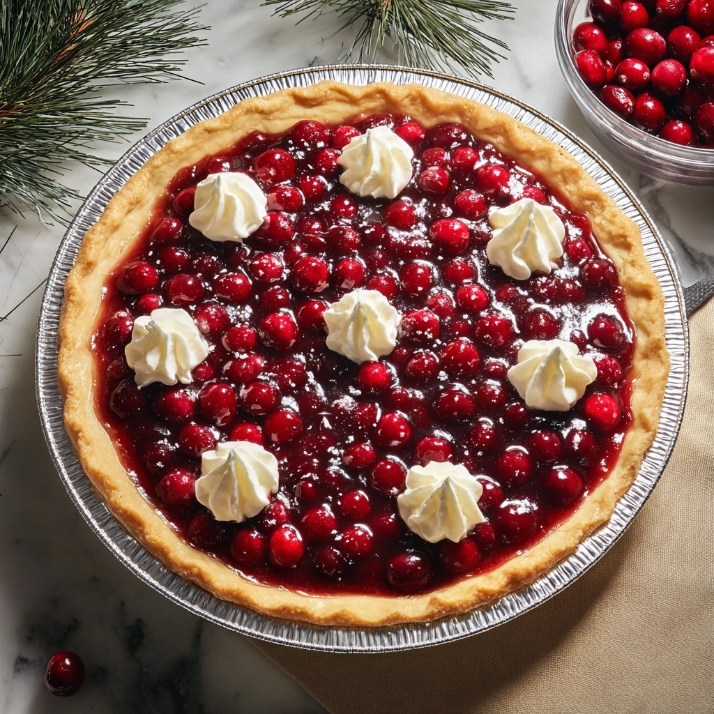 Cranberry Custard Pie Recipe - Recipe Image