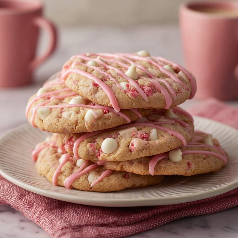 Strawberry Crunch Cookies: Soft, Sweet, and Topped with a Crunchy Pink Glaze Recipe