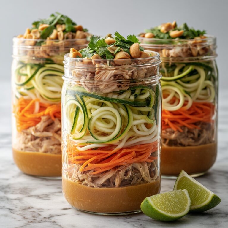 Thai Peanut Chicken Noodle Jars Recipe