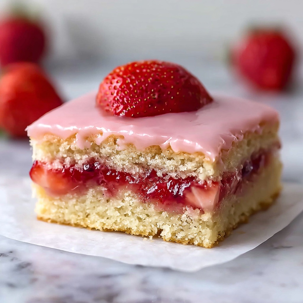 Strawberry Lemon Blondies Recipe - Recipe Image