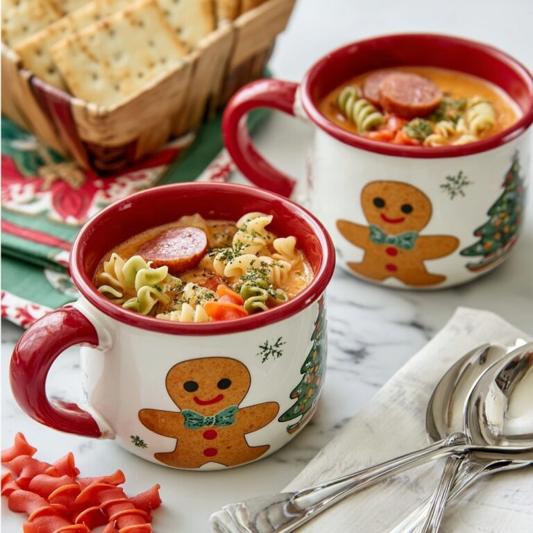 Christmas Soup Recipe with Pasta, Cheese, and Sausage Recipe