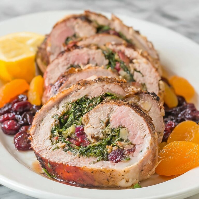 Stuffed Pork Tenderloin with Balsamic Glaze Recipe