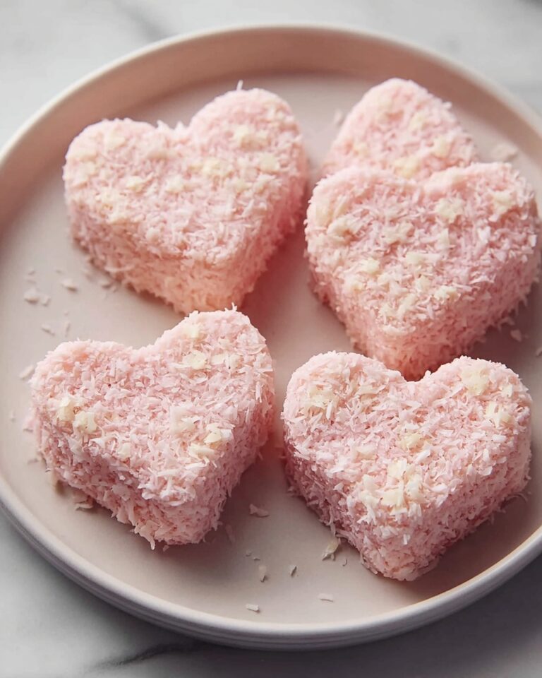 Pink Creamy Coconut Hearts Recipe
