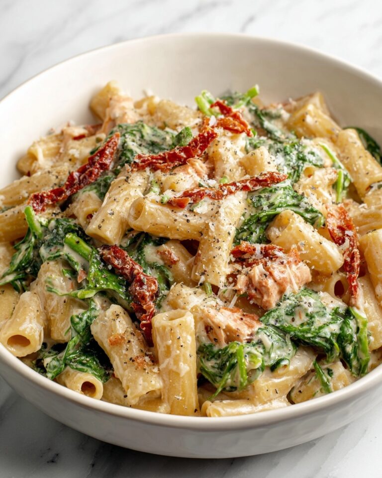 Sun-Dried Tomato Pasta with Spinach and Parmesan Recipe