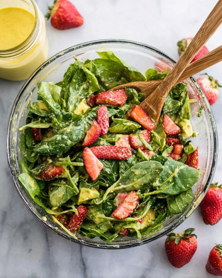 Strawberry Spinach Salad with Mango Dressing Recipe