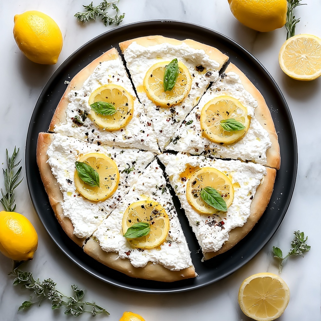 Lemon Ricotta Pizza with Fresh Thyme and Honey Recipe - Recipe Image