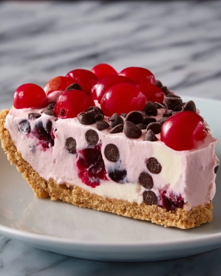 No-Bake Easy Cherry Chocolate Chip Pie Recipe