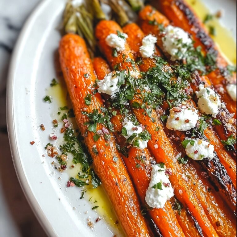 Roasted Carrots with Whipped Ricotta and Honey Drizzle Recipe