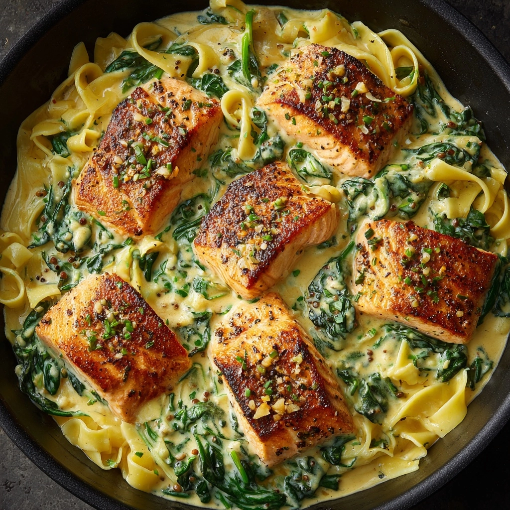 Creamy Salmon Florentine Recipe - Recipe Image