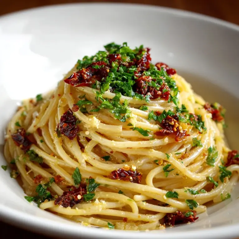 Caramelized Onion Pasta with Chilli Oil Recipe