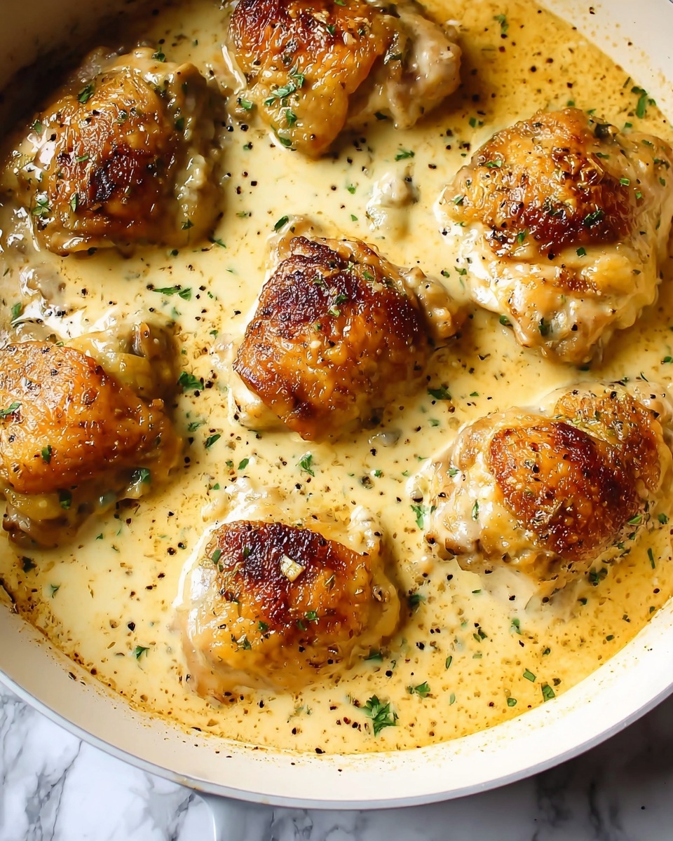 Creamy Oven Baked Chicken Thighs Recipe - Recipe Image
