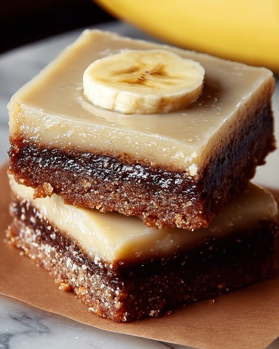 Banana Bread Brownies with Vanilla Glaze Recipe - Recipe Image