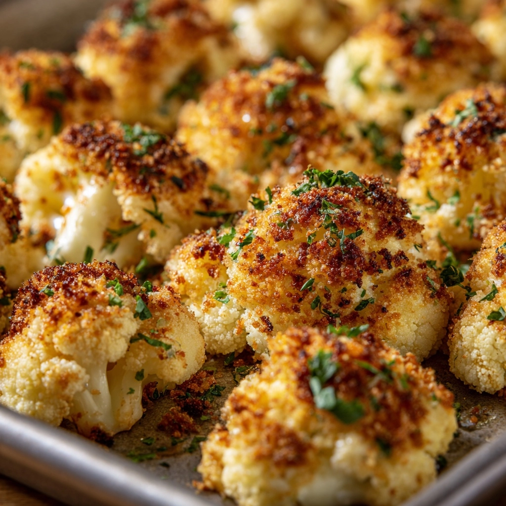 Crispy Parmesan Roasted Cauliflower Recipe - Recipe Image