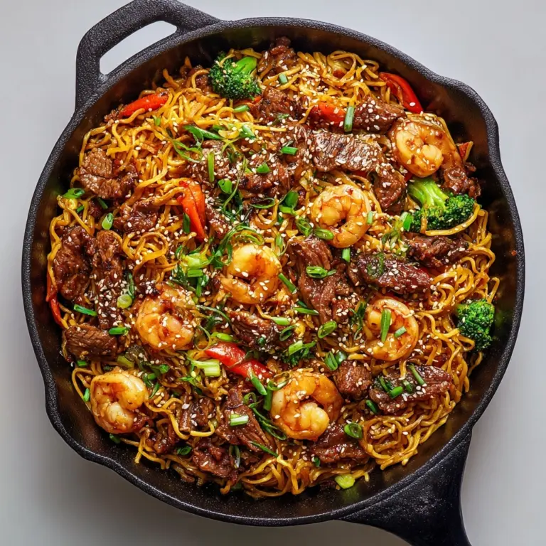 Shrimp Teriyaki Steak Noodles Recipe