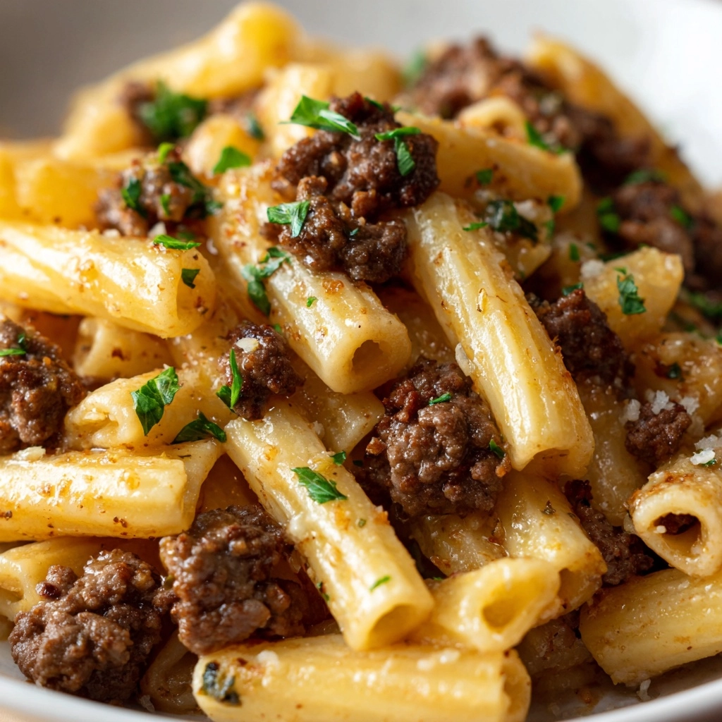 Philly Cheesesteak Pasta Recipe - Recipe Image