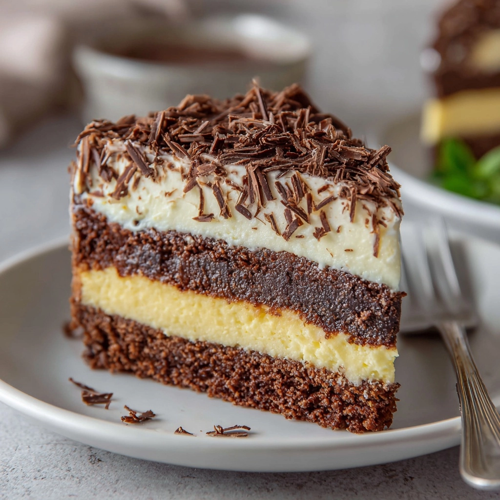 White German Chocolate Cake with Cheesecake Center Recipe - Recipe Image
