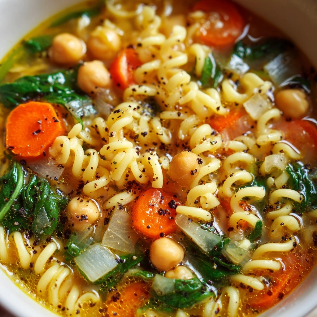 Vegan Chickpea Noodle Soup Recipe - Recipe Image