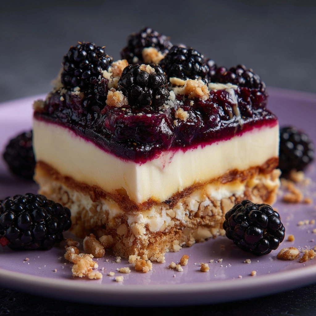 Blackberry Pretzel Dessert Recipe - Recipe Image