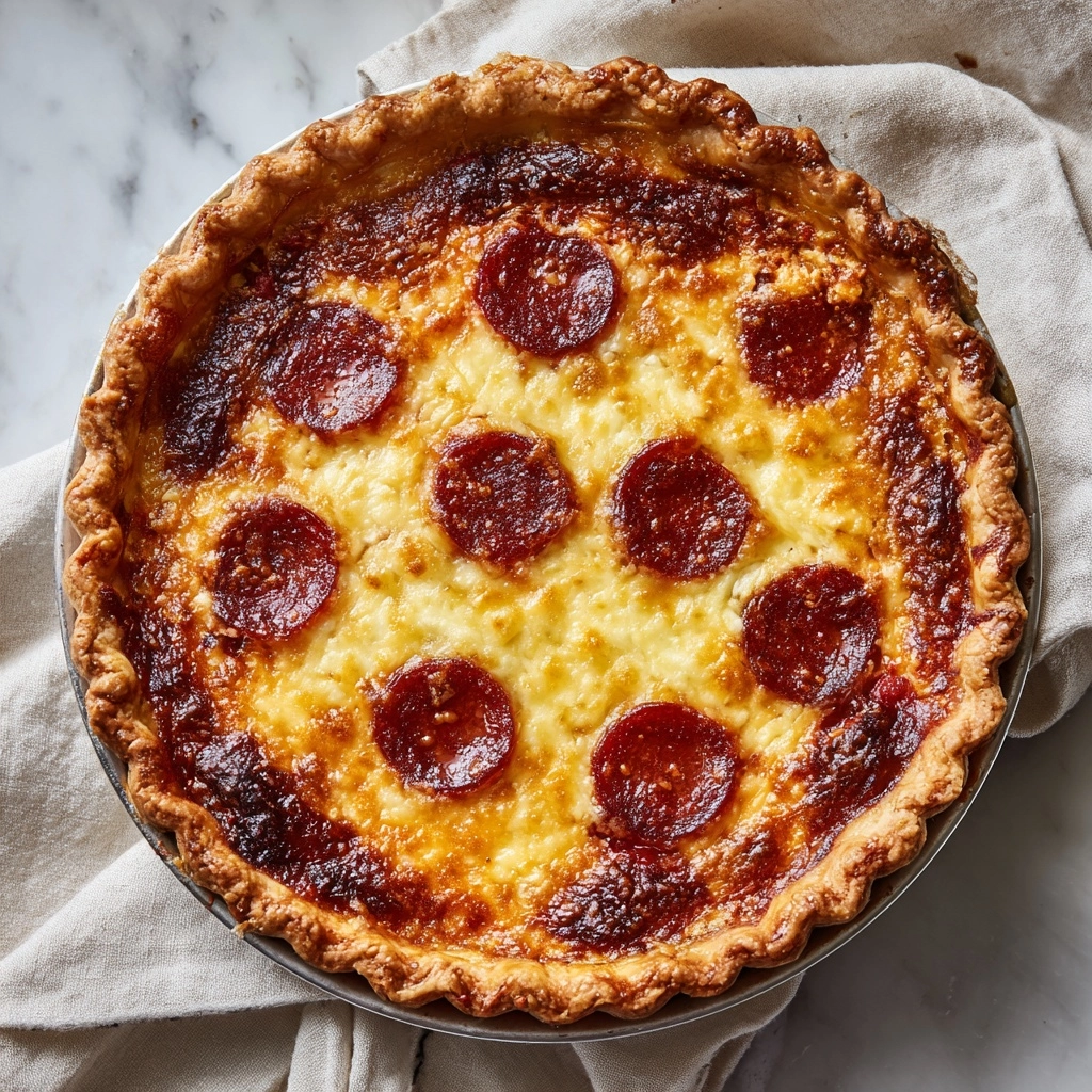 Pepperoni Pizza Quiche Recipe - Recipe Image