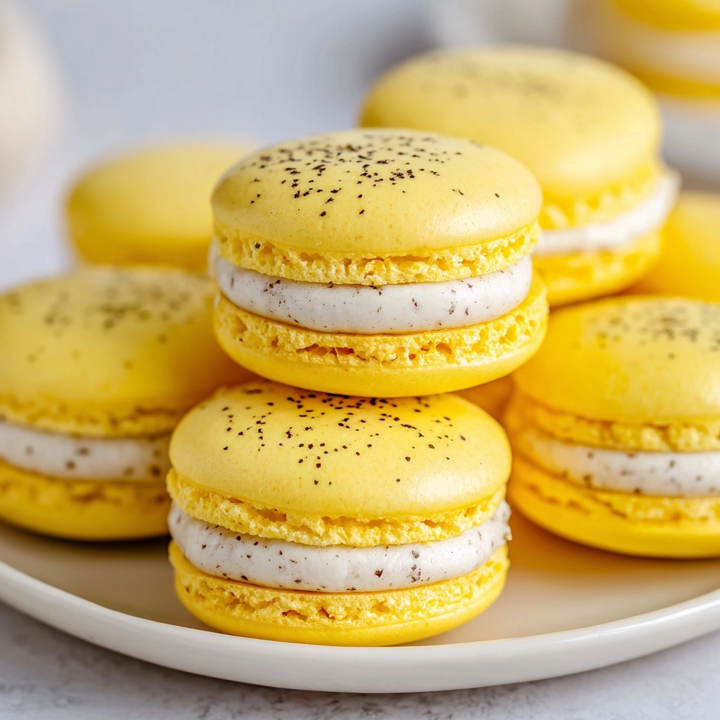 Lemon Poppy Seed Macarons Recipe - Recipe Image